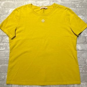 Tory Burch top, size L, yellow